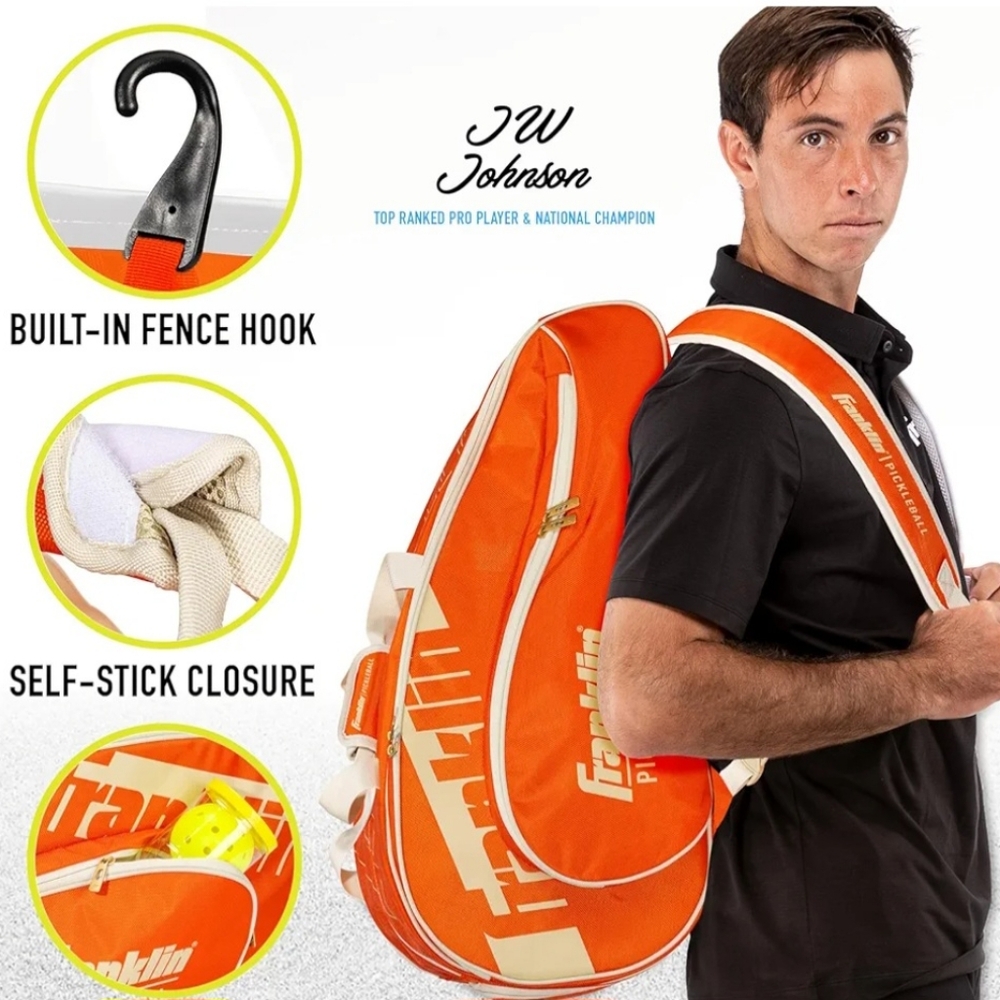 Franklin Orange Pickleball Backpack with Reflective Design